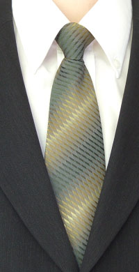 green Multi Stripes Clip-On Tie