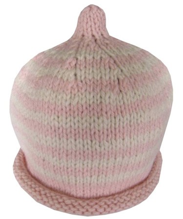 merino wool pink beanie hat