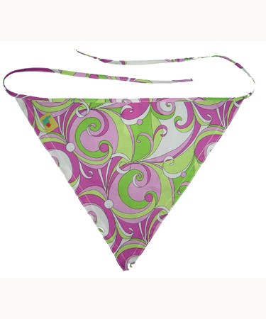 Green Rabbit Raspberry and Lime print headscarf