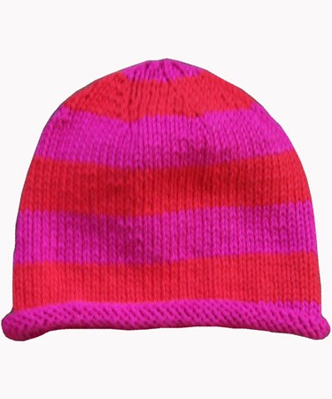 Green Rabbit Raspberry and Tomato beanie hat