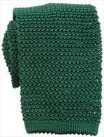 Green Silk Knitted Tie by KJ Beckett