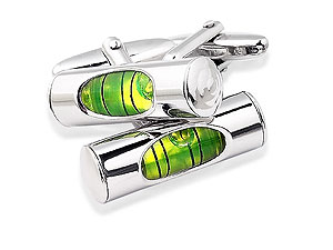 Green Spirit Level Cufflinks 015121