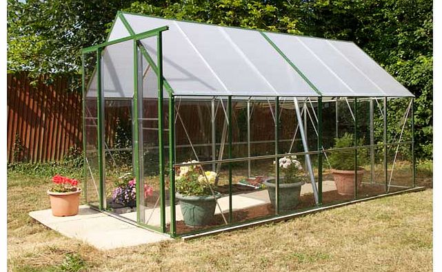 Green Steel Greenhouse - 12 x 6ft