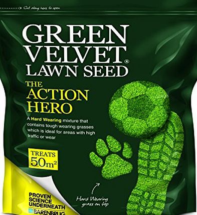 Green Velvet 1.5Kg Lawn Seed The Action Hero