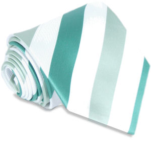 green White D/Stripe Tie