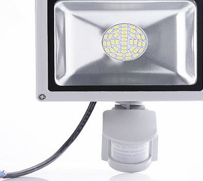 Greencolourful Power Light SMD PIR Motion Flood light LED 30W Flood Light For Garden or Home Security Cool white A Rated Super Low Power