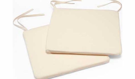 Greenhurst Bistro Set Garden 2 Pack Chair Seat Pads - Cream