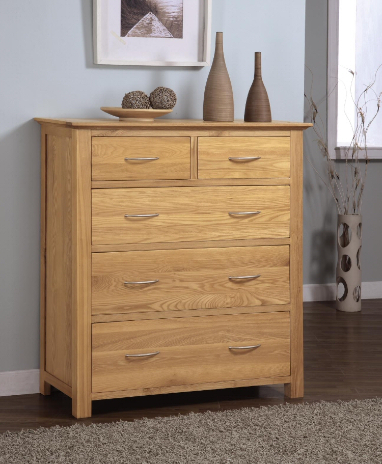 greenwich Solid Ash 2 Over 3 Chest Of Drawers