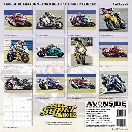 Greeting Cards and Calendars 2006 World Superbikes Calendar