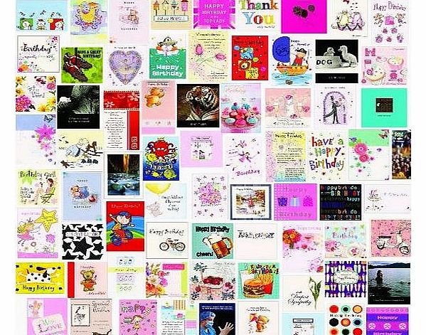 Greetingsbox Card Packs 60 Wholesale Mixed Bulk Selection Pack of Birthday / Greeting Cards Every Occasion Cards
