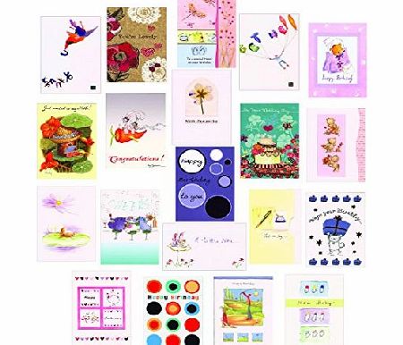 Greetingsbox Card Packs Handy Variety Pack 20 Mixed Birthday amp; Greeting Cards