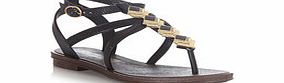Grendha Glamour black and snakeskin sandals