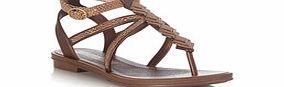 Grendha Glamour brown and snakeskin sandals