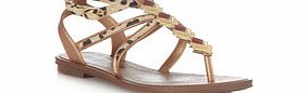 Glamour gold and leopard sandals