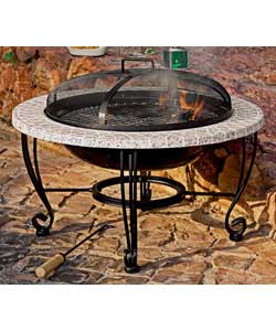 And Black Mosaic Firepit