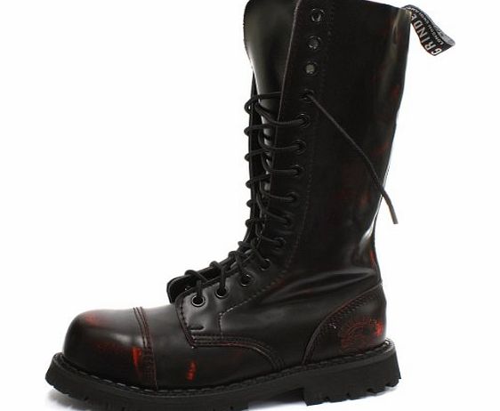 Grinders High Ranger (Herald) Burgundy 14 Hole Mens Safety Steel Toe Boots UK 9