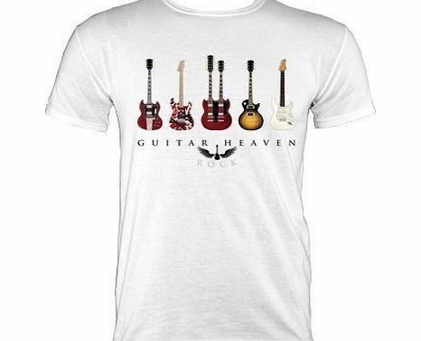 Grindstore Guitar Heaven Mens White T-Shirt