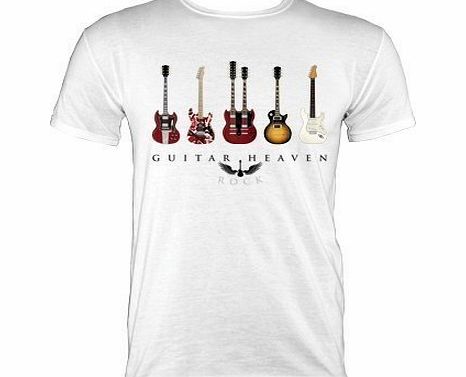 Grindstore Guitar Heaven Mens White T-Shirt