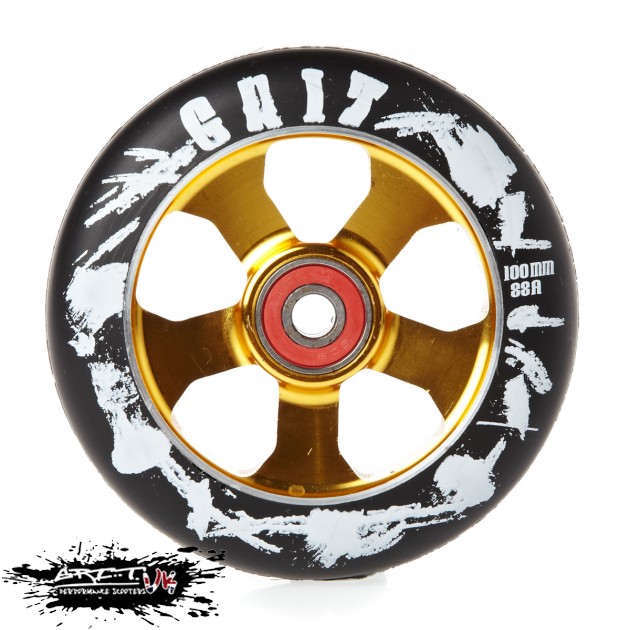 Grit 100mm Spoke Scooter Wheel - Gold