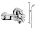 Eurodisc Wall Mounted Bath Shower Mixer Tap and Kit