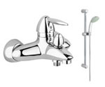 Eurofresh Wall Mounted Bath Shower Mixer Tap and Kit