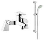 Eurosmart Pillar Mounted Bath Shower Mixer Tap and Kit