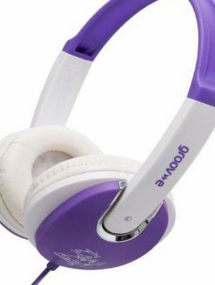 Groov-e GV590VW Kids DJ Style Headphone - Violet/White