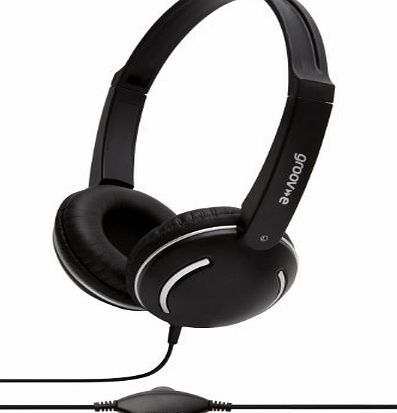 Groov-e GV897/BK Kids DJ Style Streetz Headphones with Volume Control - Black