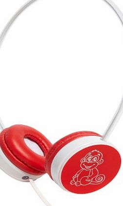 Groov-e GVMF01RD My First Headphones for Children with Volume Limiter - Red Monkey