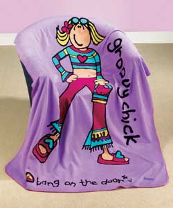 Groovy Chick Lilac Fleece Blanket