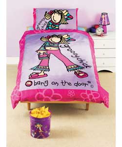 Groovy Chick Single Duvet Cover Set - Lilac