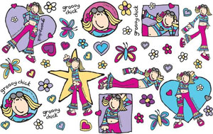 Groovy Chick Stikarounds