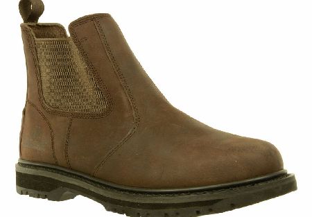 GROUNDWORK Stone Brown Leather Work Boot
