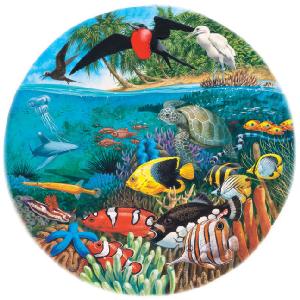 Grovely Jigsaws James Hamilton Grovely Puzzles Coral Sea 500 Circular Piece Jigsaw Puzzle