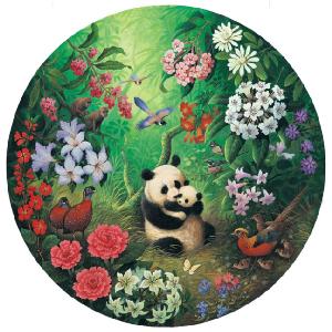 Grovely Jigsaws James Hamilton Grovely Puzzles Jungle Panda 500 Circular Piece Jigsaw Puzzle