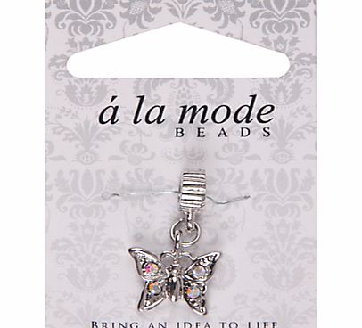 Groves A La Mode Charm, Butterfly, Silver