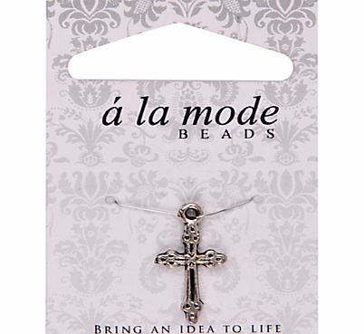 A La Mode Charm, Cross, Silver