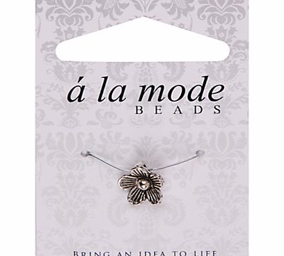 Groves A La Mode Charm, Flower, Silver