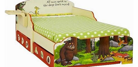 Gruffalo Toddler Bed with Underbed Storage and Bedside Shelf