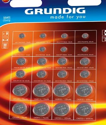 Grundig Round Cell Batteries Pack of 24