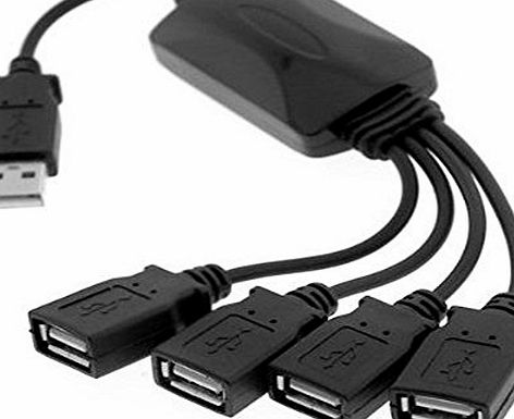 GTMax High Speed 4 Port USB HUB Adapterfor Laptop PC