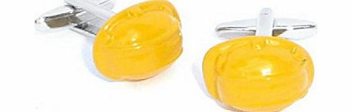 GTR Yellow Safety Helmet Cufflinks (XAJ195)