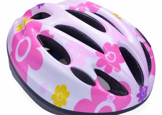Childrens Helmet Cycling Skating Scooter Bike Helmet in pink size:50-60cm