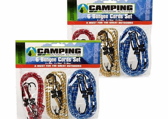 Guaranteed4Less 12 ASSORTED STRONG STRETCH ELASTIC BUNGEE CORDS HEAVY DUTY STRAPS CAR ROOF RACK