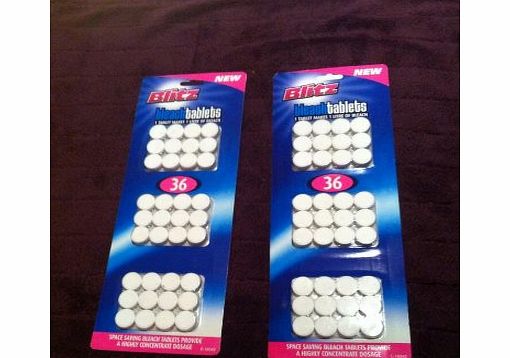 Guaranteed4Less 36 x BLEACH CLEANING CONCENTRATED TABLETS CISTERN TABLET 1 LITRE LAUNDRY TOILET
