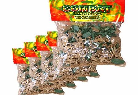 Guaranteed4Less 500 BOYS PLASTIC COMBAT MISSION TOY SOLDIERS BAG BUCKET PARTY BAG FILLERS