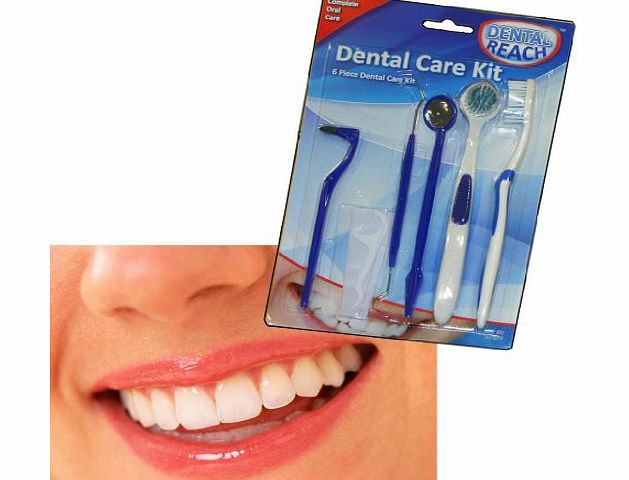 Guaranteed4Less 6 PCE ORAL CARE DENTIST PICK DENTAL FLOSS PICK TOOTH KIT MIRROR TOOTHBRUSH TEETH