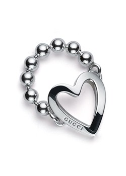 Gucci Boule Silver Heart Ring - Size M