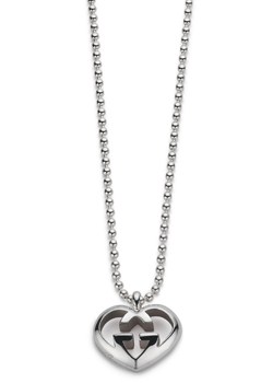 Gucci Britt Silver GG Heart 70cm Necklace
