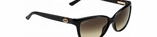 Gucci Ladies GG 3645-S D28 ED Black Sunglasses